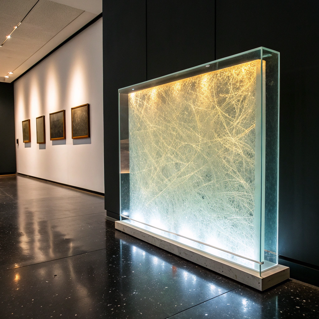 Detailed view of a vibrant art installation