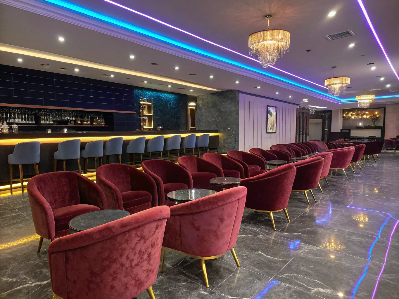 Sophisticated atmosphere of the VIP lounge